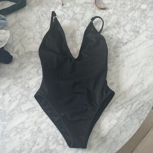 Elegant Black One-Piece Swimsuit